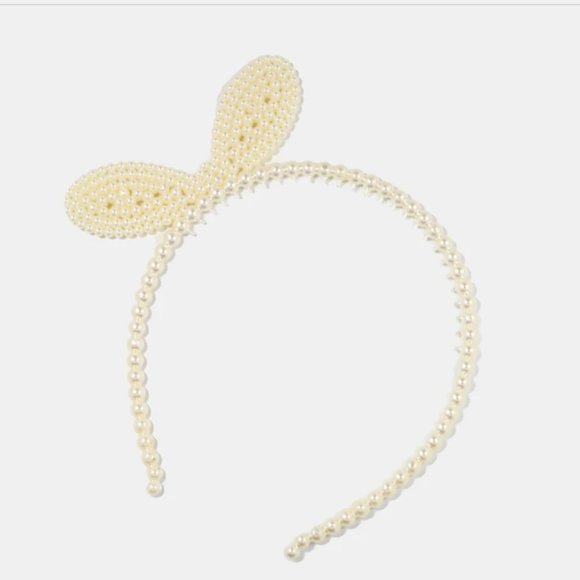 NEW PEARL BOW HEADBAND - Picture 1 of 3